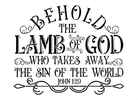 Lamb of God John 1:29 Stencil StudioR12 | Christian Faith Bible Verse