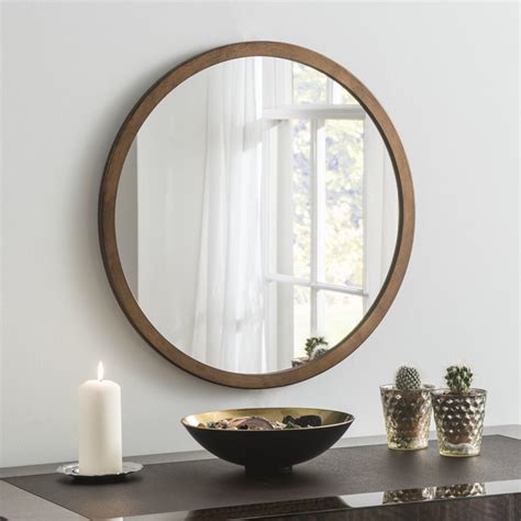 Circle mirror bronze framed stylish morder round framed mirror ...