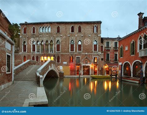 Old Street In Venice. Veneto. Italy Stock Image - Image of channel ...