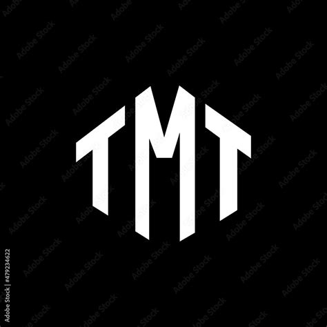 TMT letter logo design with polygon shape. TMT polygon and cube shape ...