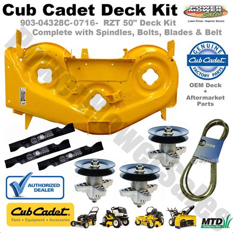 Cub Cadet 50" Deck Shell Kit (Yellow) for Lawn Tractors / 903-04328C ...