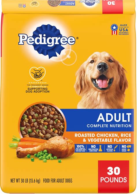 PEDIGREE Complete Nutrition Roasted Chicken, Rice & Vegetable Flavor Dog Kibble Adult Dry Dog ...