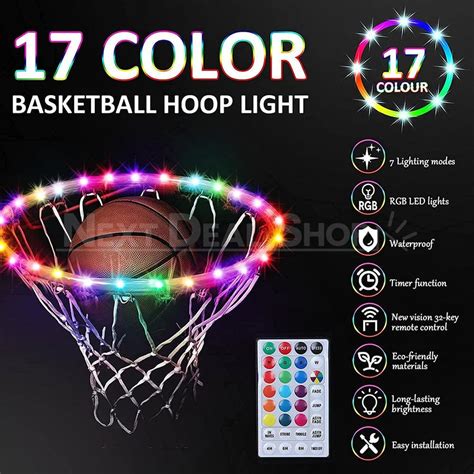 4.92ft LED Basketball Hoop Light with Remote Control | Hoop light, Led strip lighting, Strip ...