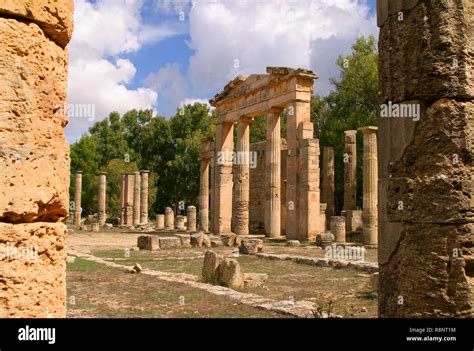 Libya, Cyrene. Ruins of Cyrene Necropolis. Unesco World Heritage Site ...