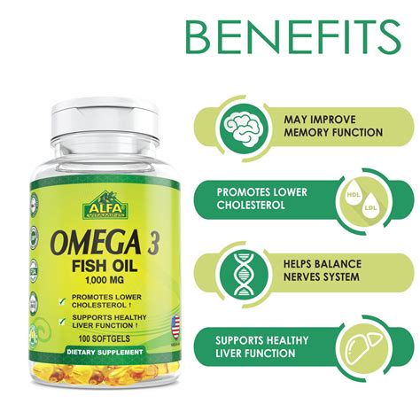 Alfa Vitamins Omega-3 From Fish Oil 1000mg 100 Softgels