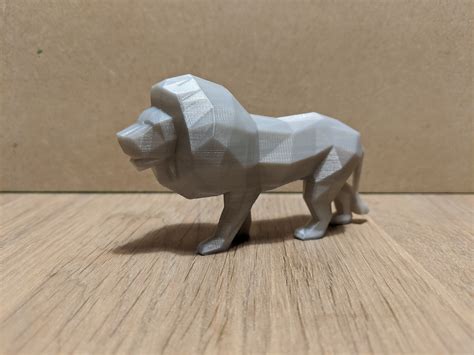 Low Poly Lion fichier STL imprimé 3D - Etsy France