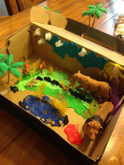 Lion's habitat kindergarten | School projects, Projects, Activities for ...