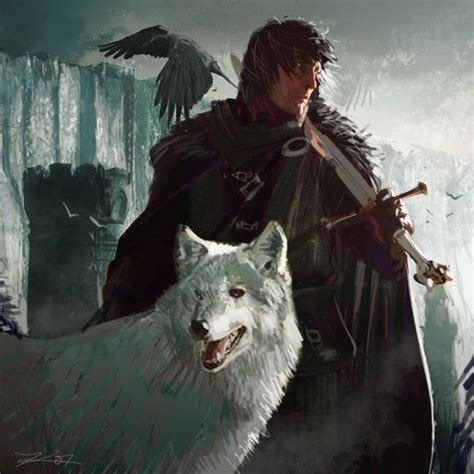 Jon & Ghost, Asoiaf | A song of ice and fire, Asoiaf art, Game of thrones illustrations