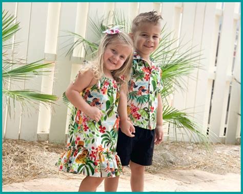 Girls Hawaiian Dress Boys Hawaiian Shirt Luau Outfit - Etsy