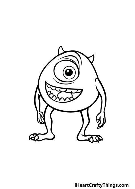 Monsters Inc Mike Wazowski Drawing