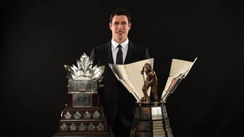 Sidney Crosby poses with some of his awards won in 2017 | Pittsburgh ...