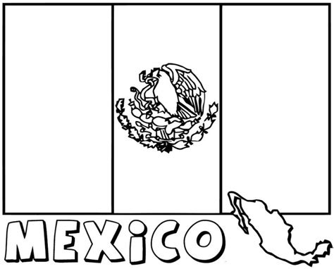 Mexican Flag Coloring Page | K5 Worksheets