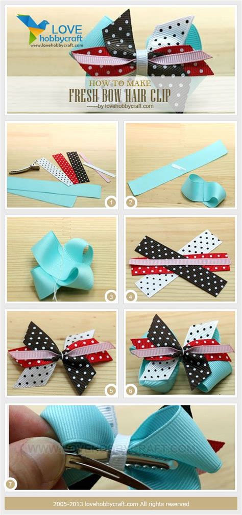 how to make fresh bow hair clip Diy Bows, Diy Hair Bows, Bow Hair Clips ...