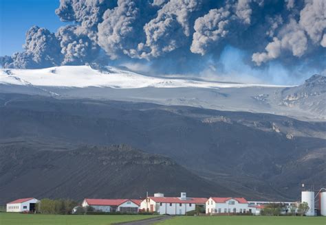 The famous Eyjafjallajokull glacier erupted in 2010