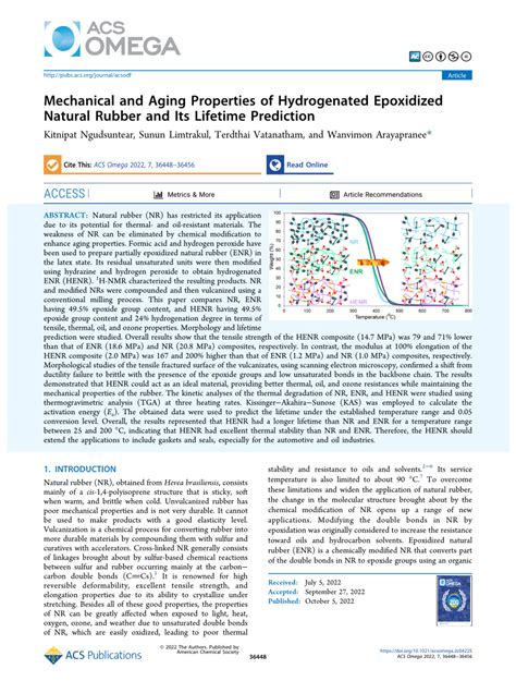 (PDF) Mechanical and Aging Properties of Hydrogenated Epoxidized ...