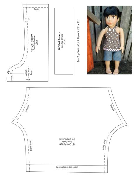 Doll Clothes Patterns - 10 Free PDF Printables | Printablee