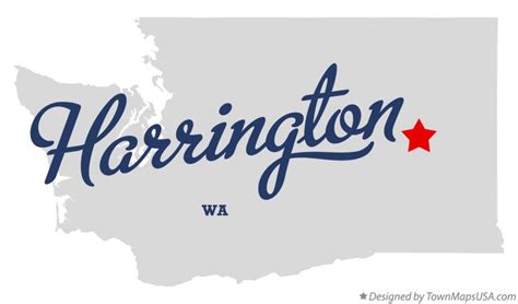 Map of Harrington, WA, Washington