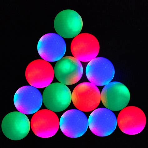 EliteShine LED glow in the dark bright golf balls set