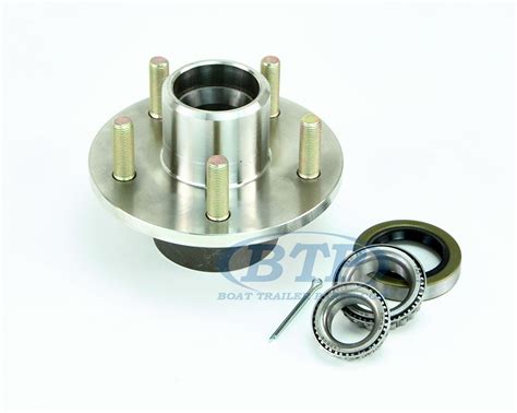 Stainless Steel 5 Lug Boat Trailer Hub with Bearings for 3500lb Axle