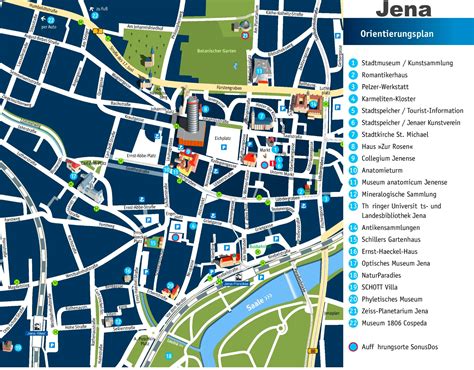 Jena city center map - Ontheworldmap.com