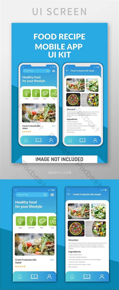 Food Recipe Mobile App UI Kit Design UI | AI Free Download - Pikbest