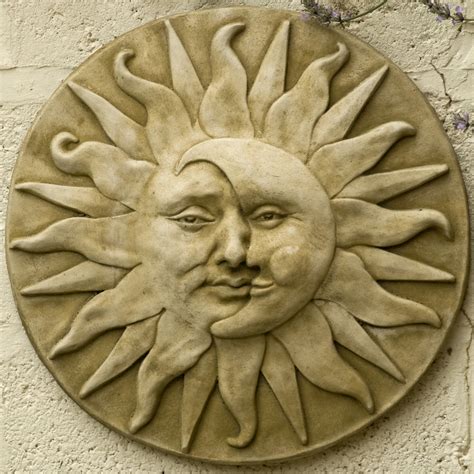 Garden plaque sun moon face | Neal Oxborrow | Flickr