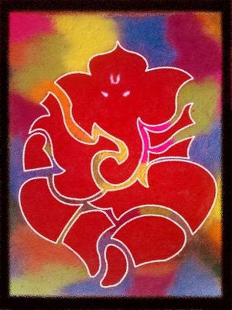 Ganpati Rangoli Designs for Diwali 2013 - 2014