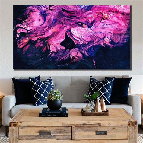 Wonderful Extra Large Framed canvas Wall Art, Abstract Pink Gold Waves | Modern art styles ...