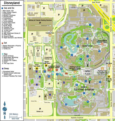 Disneyland Resort Map [2021 Printable PDF Maps of Disneyland Park, etc]