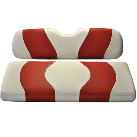 MADJAX Wave Two Tone Front Seat Covers in White/Red | GCTS