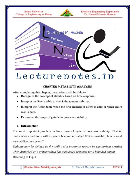 Examples For Stability Analysis | PDF | Stability Theory | Control Theory