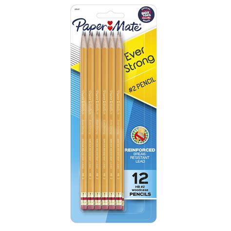 Paper Mate EverStrong #2 Pencils, Break-Resistant Lead, 12 Count, Orange - Walmart.com