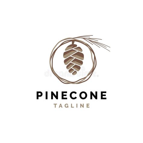 Pine cone logo design stock vector. Illustration of text - 269512786