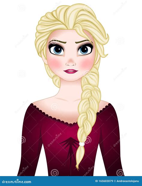 Disney Vector Illustration Elsa Isolated on White Background, Frozen ...