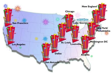 Six Flags Locations Map - United States Map