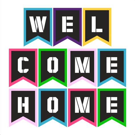 Free Printable Welcome Home Sign Template - Resume Example Gallery