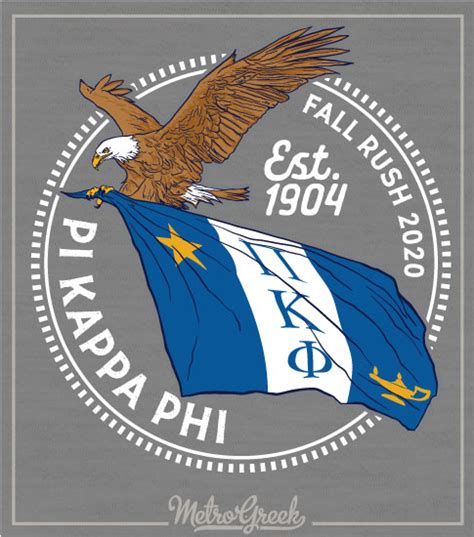 2718 Pi Kappa Phi Rush Shirt Eagle and Flag | Metro Greek