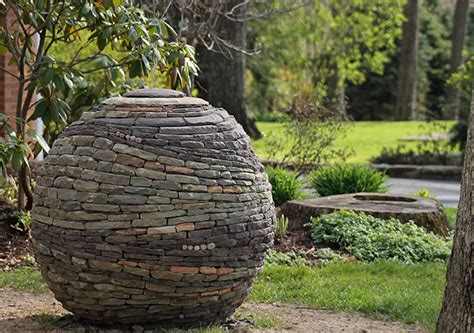 Stacked Stone Garden Spheres By Devin Devine