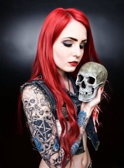 Tattooed Redheads Tattoos Skull, Ink Tattoo, Body Art Tattoos, Girl ...