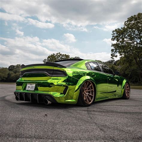 Dodge Charger "Hypno Hulk" Flexes Chrome Green Muscle - autoevolution