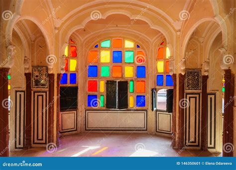 Interior of Hawa Mahal Palace is Palace of Winds in Jaipur. India Stock Image - Image of history ...