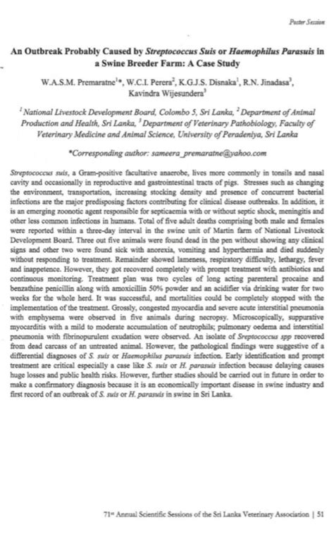 (PDF) An Outbreak Probably Caused by Streptococcus suis or Haemophilus ...