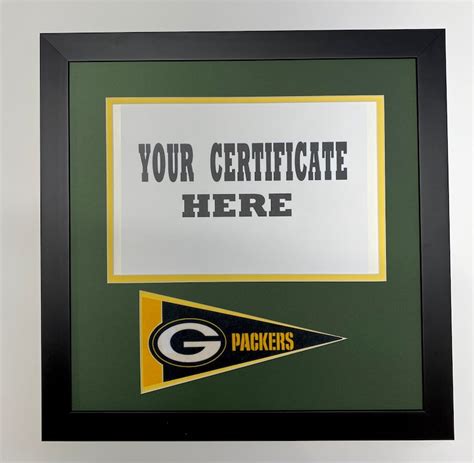 Green Bay Packers Custom Picture Frame to Fit Packers Stock - Etsy