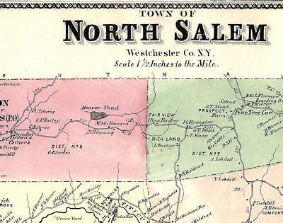 Vintage Map North Salem, NY., from the FW Beers Atlas of NY and ...