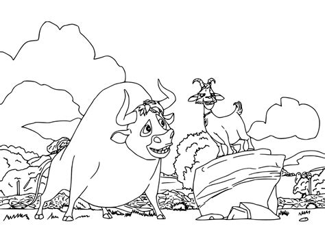 Ferdinand Laughing Coloring Page - Free Printable Coloring Pages for Kids