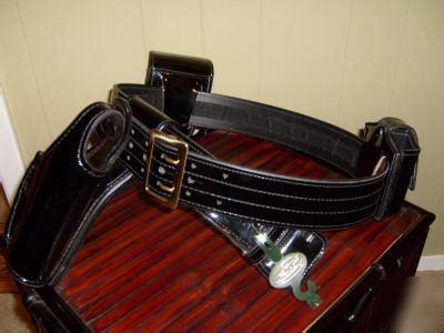 Looper leather police duty belt holster mag cuff pouch