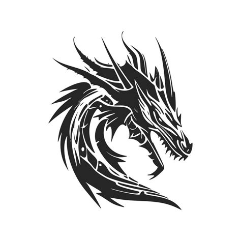 Enhance your business image with our black and white, modern dragon ...