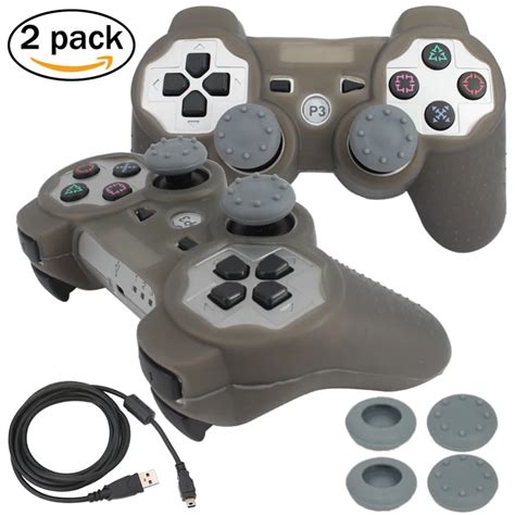 blueloong 2pcs Silver and Silver Color Wireless Bluetooth Joystick ...