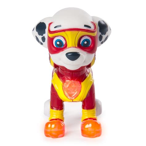 Buy PAW Patrol - Mighty Pups Marshall Figure with Light-up Badge and Paws, for Ages 3 and Up ...