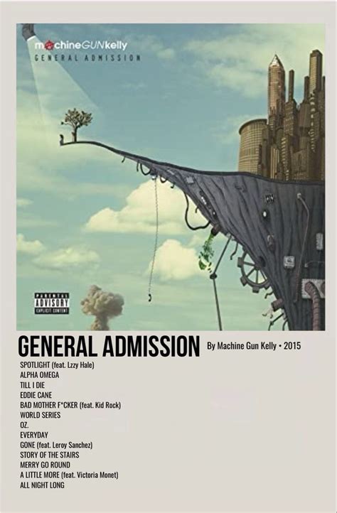 minimal polaroid album cover poster for general admission by machine ...